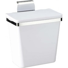 Pelikan Miko Metal Askılı Mutfak Çöp Kovası 11Lt-Beyaz