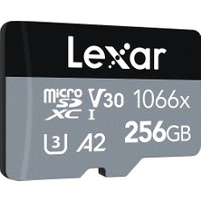 Lexar 256GB Professional 1066X UHS-I MicroSDXC Memory Card + SD Adaptör Silver Series