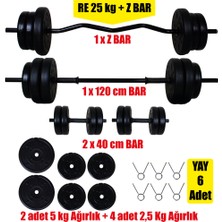 Aydın Sport 28 kg Z Bar Halter Seti ve Dambıl Seti
