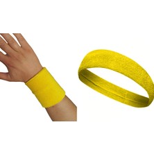 Leon Sporcu Saç Bandı + Bileklik Seti Havlu Ter Bandı
