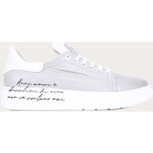 Bueno Shoes Gri Deri Erkek Spor Ayakkabı