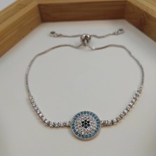 Modamugo Zirkon Taşlı Asansör Bileklik - Rodyum