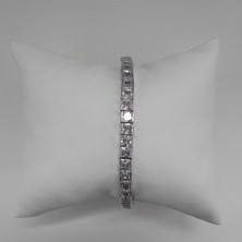 Modamugo Zirkon Taşlı Suyolu Bileklik - Rodyum