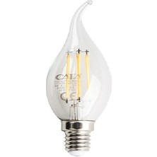 Cata CT-4062 4W/3000K Kıvrık Buji LED Flament Ampul (G.ışığı) Cata