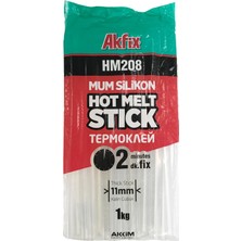 Akfix HM208 Mum Silikon Yapıştırıcı Kalın Sıcak Silikon 1kg