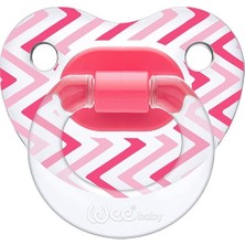 Wee Baby Şeffaf Desenli Damaklı Emzik No: 2 / 6-18 Ay 837 - Pembe