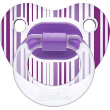 Wee Baby Şeffaf Desenli Damaklı Emzik No: 1 / 0-6 Ay 836 - Mor