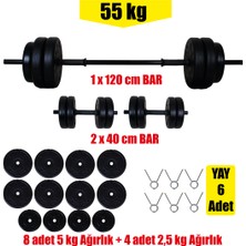 Aydın Sport 55 kg Dambıl Seti (Dumbell) Ağırlık Seti