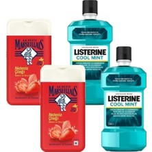 Listerine Hafif Nane Ağız Çalkalama Suyu 250 ml + Le Petit Marseillais Akdeniz Çileği Duş Jeli x 2