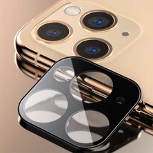 Ceponya Apple iPhone 11 Pro 11 Pro Max 3D Metal Kamera Koruyucu Şeffaf