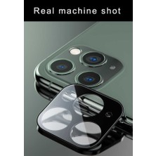 Ceponya Apple iPhone 11 Pro 11 Pro Max 3D Metal Kamera Koruyucu Şeffaf