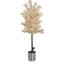 Nettenevime Yapay Ağaç Japon Kiraz Çiçeği Bahardalı Ağacı Gür Yapraklı Somon 170CM