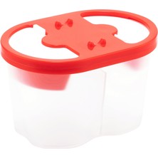 Bigpoint Fırça Yıkama Su Kabı 2 Bölmeli Kırmızı