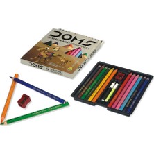 Doms Jumbo Üçgen Kuruboya Kalem Seti 12 Renk