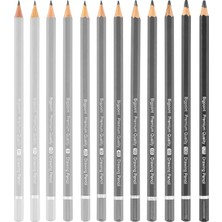 Bigpoint Metal Kutulu Dereceli-Resim-Çizim Kalemi-Drawing Pencil 12'li