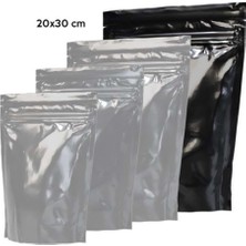 Ambalaj Pazarı Siyah Alüminyum Doypack 20X30 cm - 100'LÜ