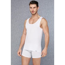 DOREANSE 2011 ERKEK MODAL BÜYÜK BEDEN GENİŞ BİSİKLET YAKA BEYAZ ATLET