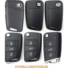 Pelit Otomotiv Volkswagen, Skoda, Seat Anahtar Kılıfı Silikon (Oem)