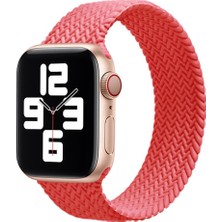 Schulzz Apple Watch Uyumlu Seri 3-4-5-6-Se Premium 42-44 mm Örgülü Solo Silikon Kordon