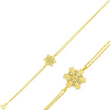 Gumush ​Gümüş Gold Kar Tanesi Kadın Bileklik