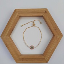 Modamugo Zirkon Taşlı Asansör Bileklik Gold Renk