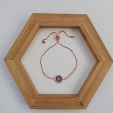 Modamugo Zirkon Taşlı Asansör Bileklik Rose Renk