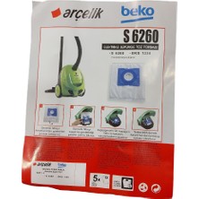 Sarcool Arçelik Beko S 6260 Elektrikli Süpürge Torbası 5 ADET