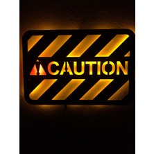 Dekoraven Cautıon Işıklı Tablo