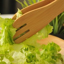 Bambum Puttenesca Doğal Bambu Kullanışlı Çevirme Sunum Maşası