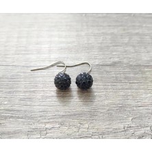 Hd Marketim  Şambala Model Swarovski Taşlı Siyah Sallantılı Küpe