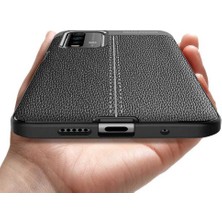 Case 4U Xiaomi Poco M3 Kılıf Rugan Armor Deri Görünümlü Yüksek Kalite Silikon Niss Kırmızı