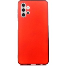 Case 4U Samsung Galaxy A32 Uyumlu 4G Kılıf Klasik Mat Renkli Yumuşak Premier Silikon Kırmızı