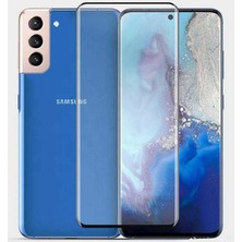 Case 4U Samsung Galaxy S21 Uyumlu Cam Ekran Koruyucu Süper Pet Film Siyah