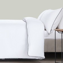 Ritmo Home Basic Sade Siyah Biyeli Otel Serisi Çift Kişilik Nevresim Takımı