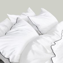 Ritmo Home Basic Sade Siyah Biyeli Otel Serisi Çift Kişilik Nevresim Takımı