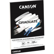 Canson Çizim Bloğu Graduate Cangrad Siyah 20 Sayfa A4 120 gr