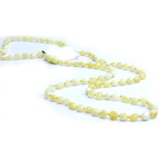 Pigado Gerçek Baltık Amberi Damla Kehribar Bebek Dişi Yetişkin Kolyesi