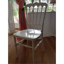 Organizasyon Pazarı Napolyon Sandalye Beyaz Mutfak Sandalyesi Balkon Sandalyesi Düğün Davet Sandalyesi 4 Adet