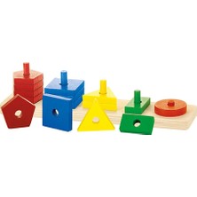 Playwood  Eğitici ve Sağlıklı Ahşap Geometrik Şekiller Eğitici Oyuncak ONY-305
