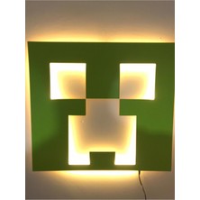 Dekoraven Minecraft - Creeper LED Işıklı Duvar Tablosu