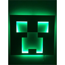 Dekoraven Minecraft - Creeper LED Işıklı Duvar Tablosu