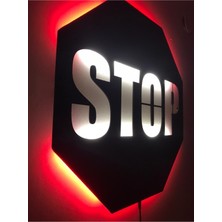 Dekoraven Stop LED Işıklı Mdf Tablo