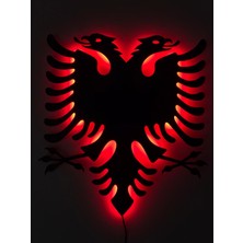 Dekoraven Çift Başlı Kartal Işıklı Tablo