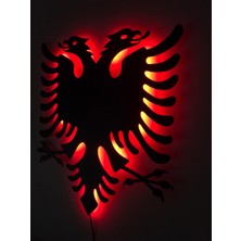 Dekoraven Çift Başlı Kartal Işıklı Tablo