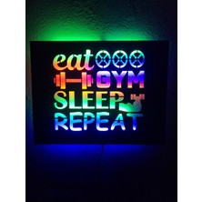 Dekoraven Fitness Gym Işıklı Tablo