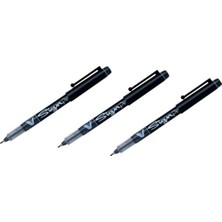 Pilot V-Signpen Keçe Uçlu Kalem 3'lü Siyah