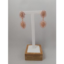 Modamugo Zirkon Taşlı Pirinç Küpe - Gold