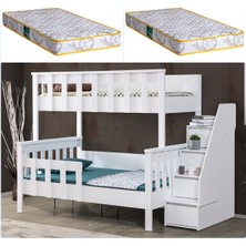 Setay Ranza, MDF Profil Deluxe Ayrılabilir Ranza + 2 Adet Comfort Yatak