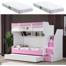 Setay Ranza, Cesur 3lü Yavrulu Ranza, Pembe + 2 Adet Comfort Yaylı Yatak