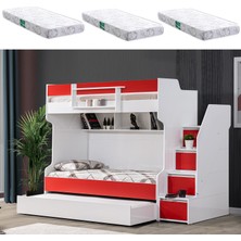 Setay Ranza, Cesur 3lü Yavrulu Ranza, Kırmızı + 3 Adet Comfort Yatak